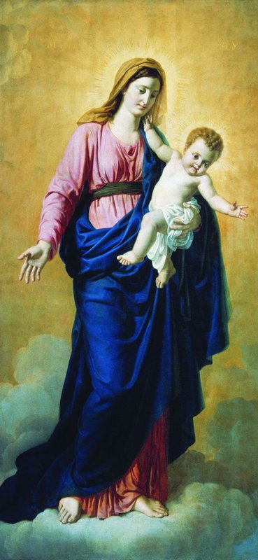 The Virgin with Child, vintage artwork by Orest Kiprensky, 12x8" (A4) Poster