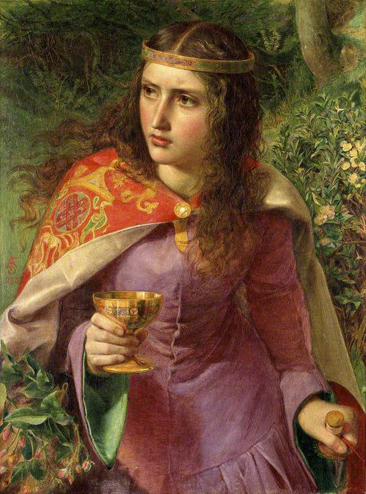 Queen Eleanor, vintage artwork by Anthony Frederick Sandys, 12x8" (A4) Poster