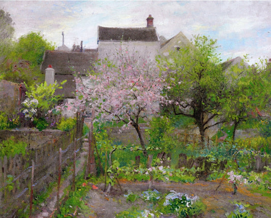 Graz-sur-Loing, vintage artwork by Robert Vonnoh, 12x8" (A4) Poster