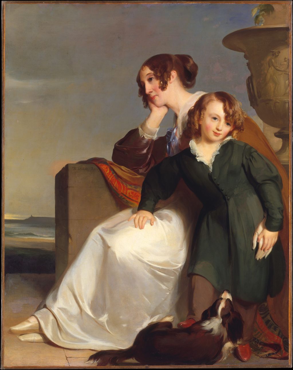 Mother and Son, vintage artwork by Thomas Sully, 12x8" (A4) Poster