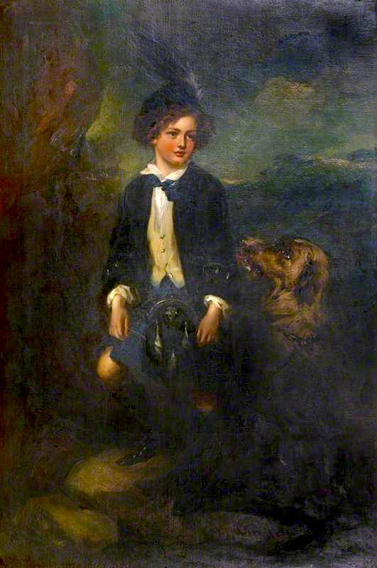 William, 12th Duke of Hamilton, as a Boy, vintage artwork by Richard Buckner, A3 (16x12") Poster Print