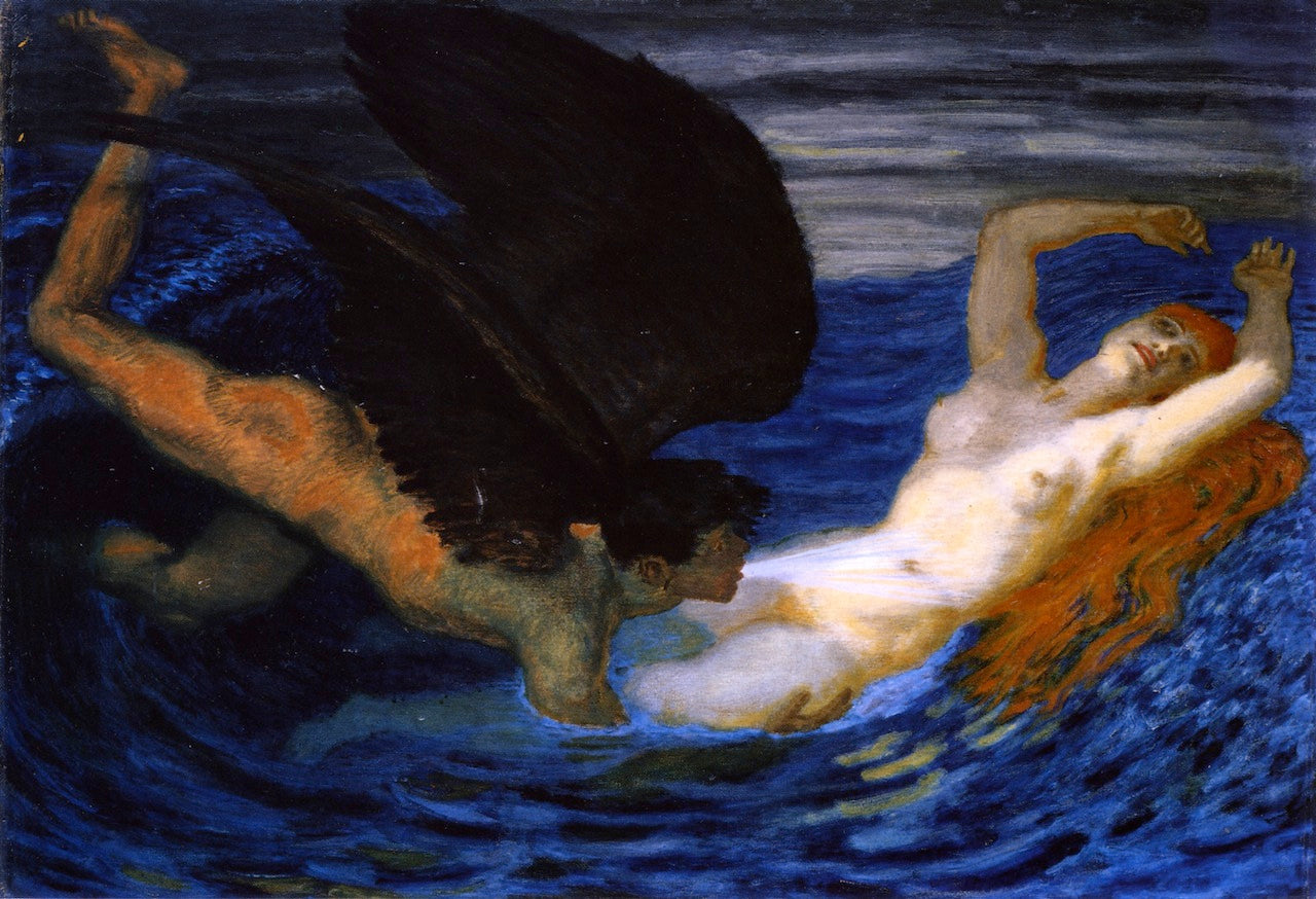 Wind and Waves (unfinished) by Franz von Stuck,A3(16x12")Poster
