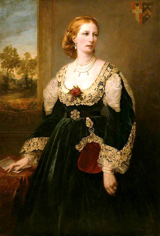 Emily Jane Wodehouse, Lady Newton, vintage artwork by Attilio Baccani, 12x8" (A4) Poster
