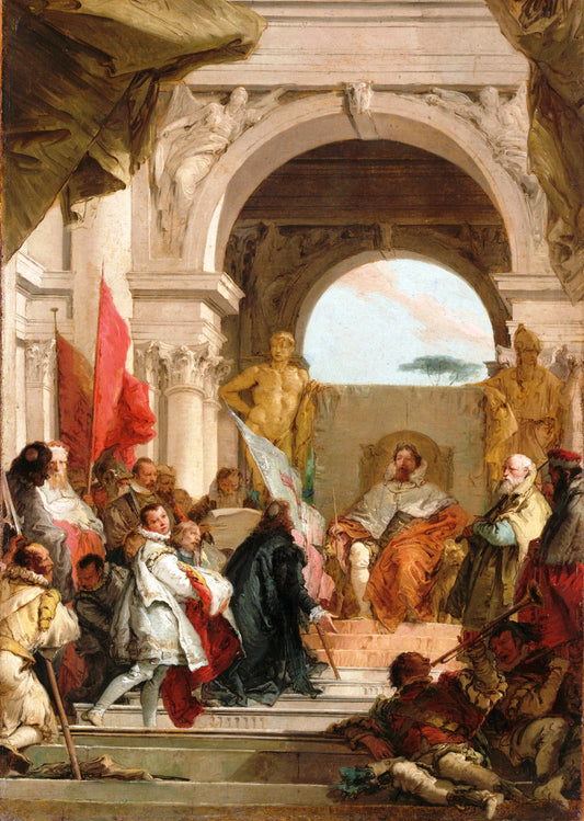 The Investiture of Bishop Harold as Duke of Franconia (Study), vintage artwork by Giovanni Battista Tiepolo, 12x8" (A4) Poster