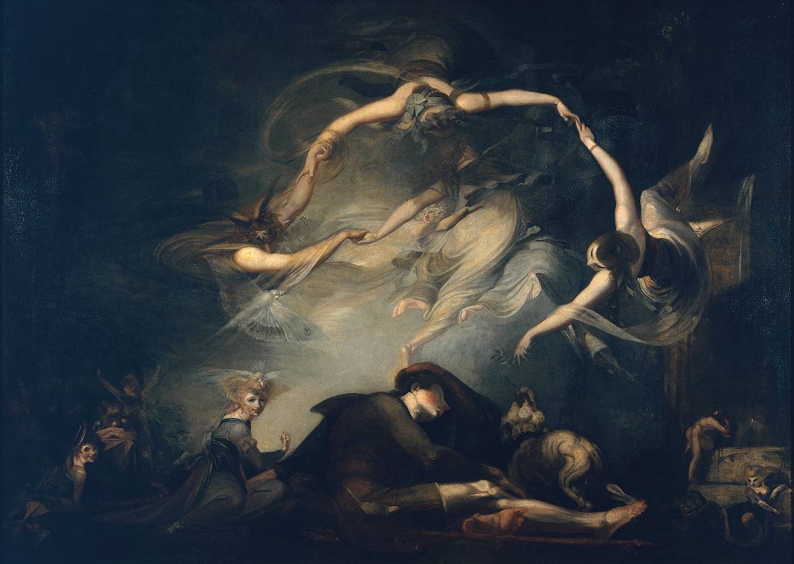 The Shepherd's Dream from 'Paradise Lost', vintage artwork by Johann Heinrich Füseli, 12x8" (A4) Poster