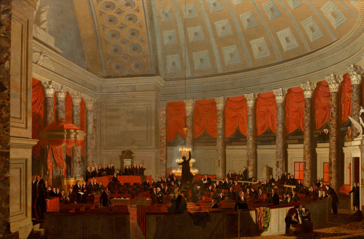 The House of Representatives, vintage artwork by Samuel Morse, A3 (16x12") Poster Print