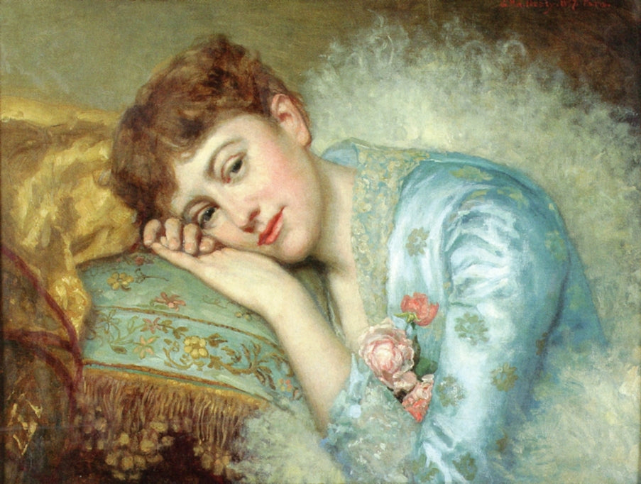 Jeanette Ovington, vintage artwork by George Peter Alexander Healy, A3 (16x12") Poster Print