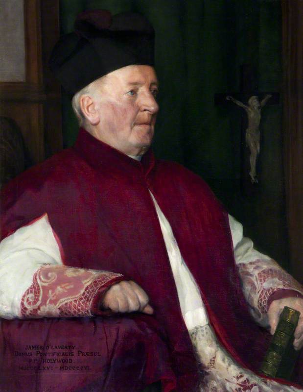 Right Reverend Monsignor James O'Laverty, vintage artwork by Sarah Cecilia Harrison, 12x8" (A4) Poster