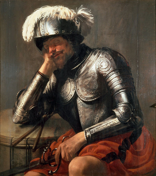 Mars Asleep, vintage artwork by Hendrick Terbrugghen, 12x8" (A4) Poster