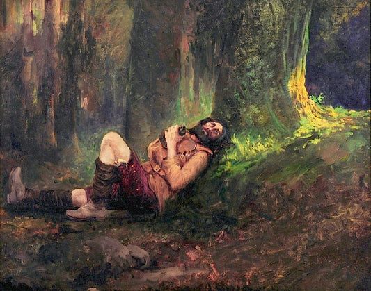 Death of a Bandeirante, vintage artwork by Antonio Parreiras, 12x8" (A4) Poster