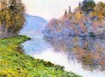 Banks of the Seine at Jenfosse: Clear Weather, vintage artwork by Claude Monet, 12x8" (A4) Poster