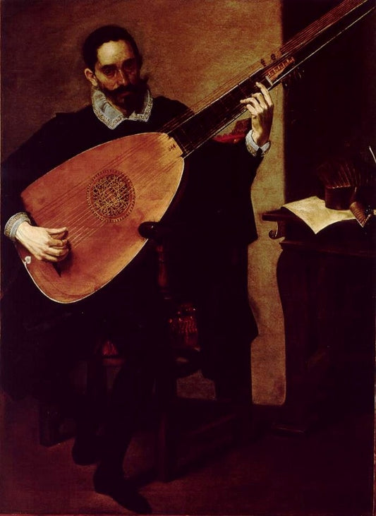 Portrait of  Gerolamo Gallo, vintage artwork by Luciano Borzone, 12x8" (A4) Poster