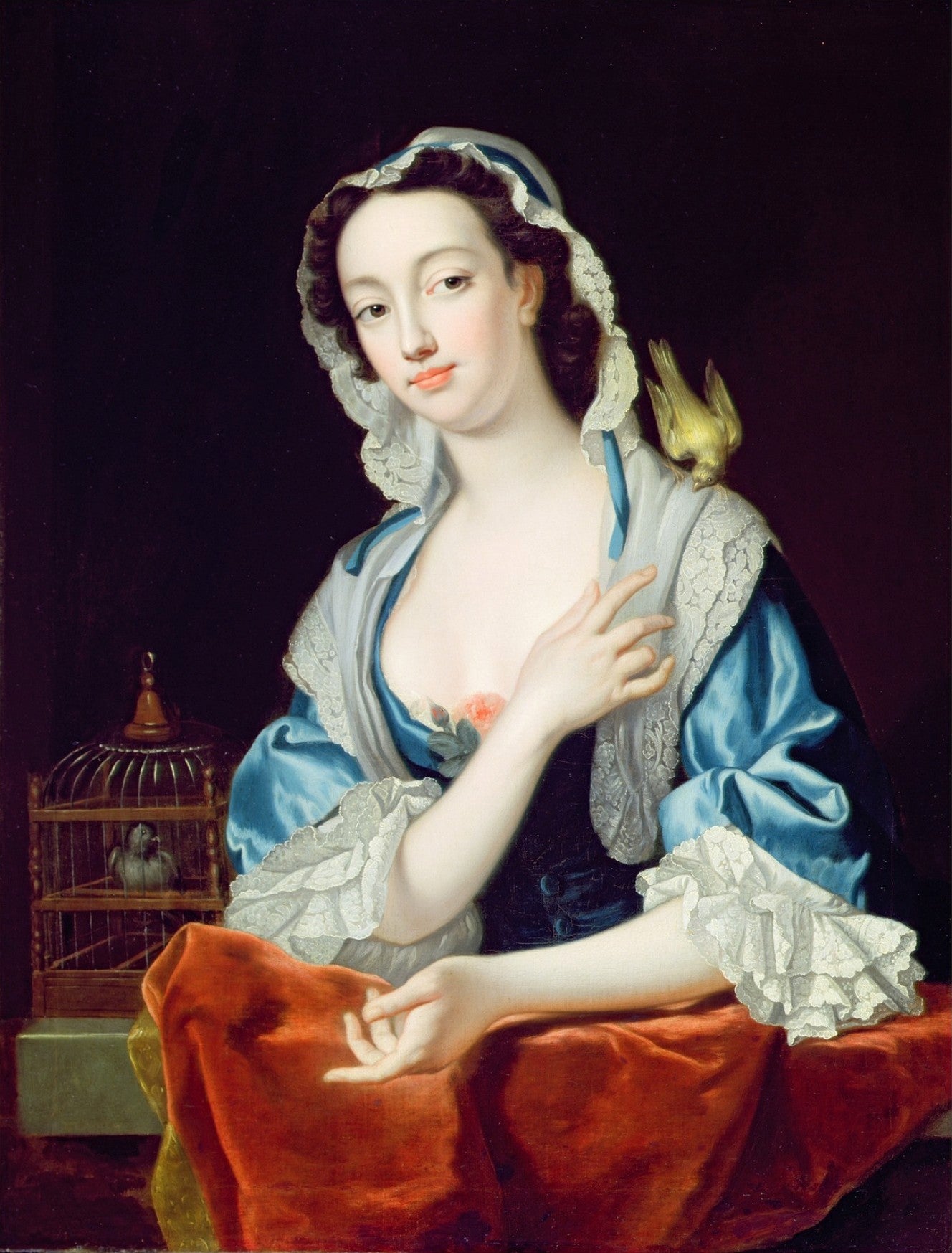 Portrait of Margaret 'Peg' Woffington, vintage artwork by Jean-Baptiste Van Loo, 12x8" (A4) Poster