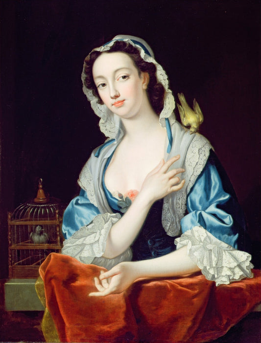 Portrait of Margaret 'Peg' Woffington, vintage artwork by Jean-Baptiste Van Loo, 12x8" (A4) Poster