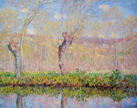 The Banks of the River Epte in Springtime, vintage artwork by Claude Monet, 12x8" (A4) Poster