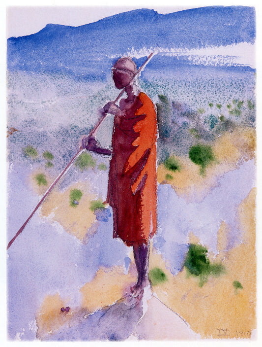 Kikuyu in a Red Cloak by Akseli Gallen-Kallela,A3(16x12")Poster