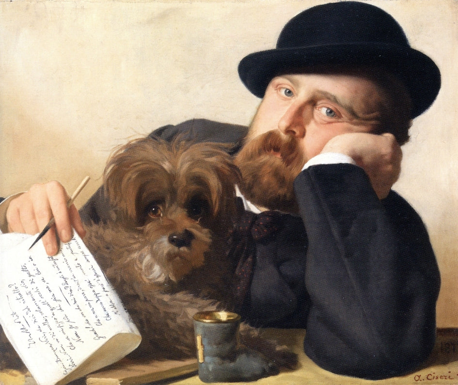 Renato Fucini, vintage artwork by Antonio Ciseri, A3 (16x12") Poster Print