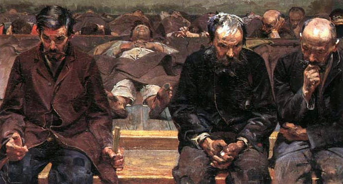 Convicts, vintage artwork by Jacek Malczewski, 12x8" (A4) Poster