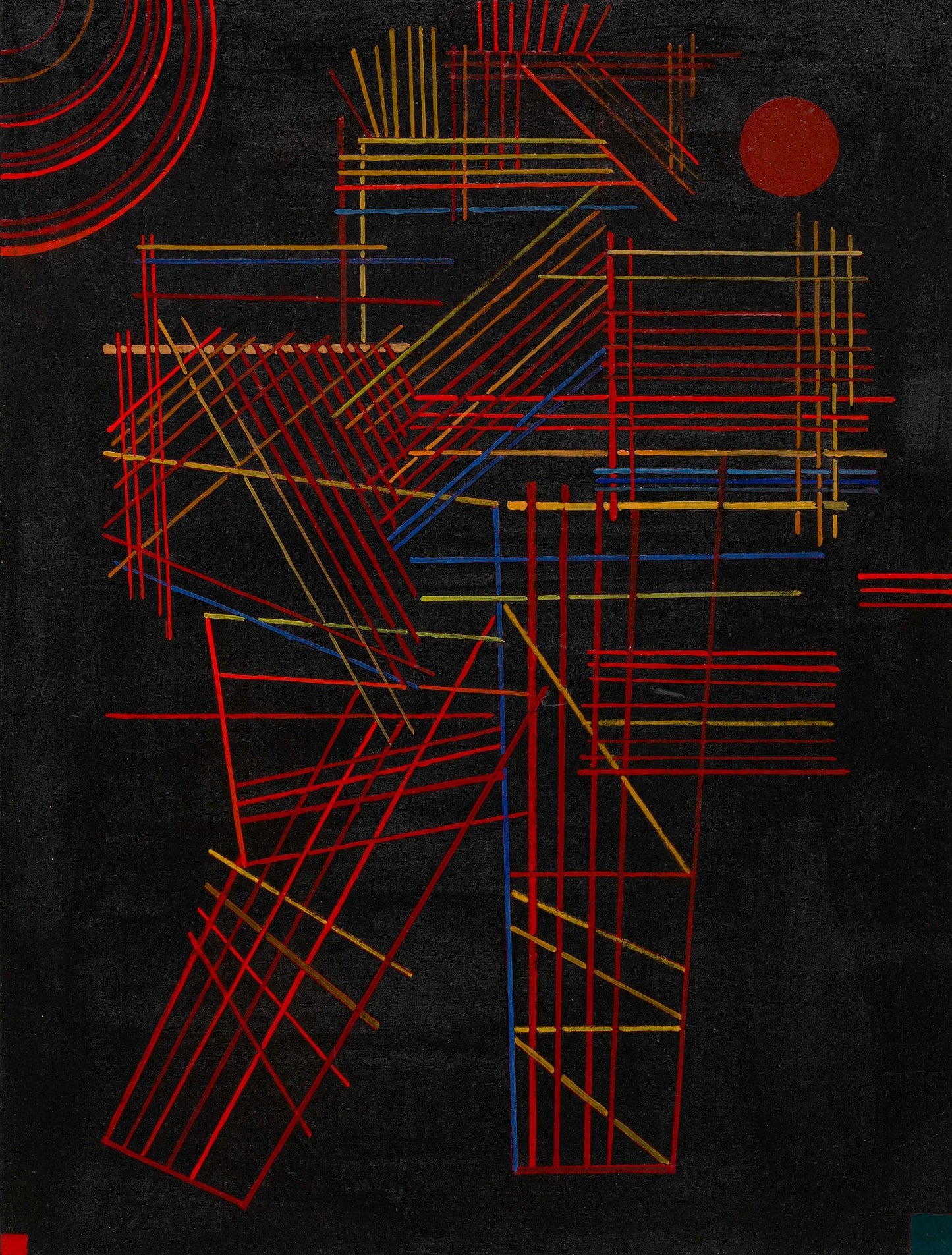 Colored Sticks by Wassily Kandinsky,A3(16x12")Poster