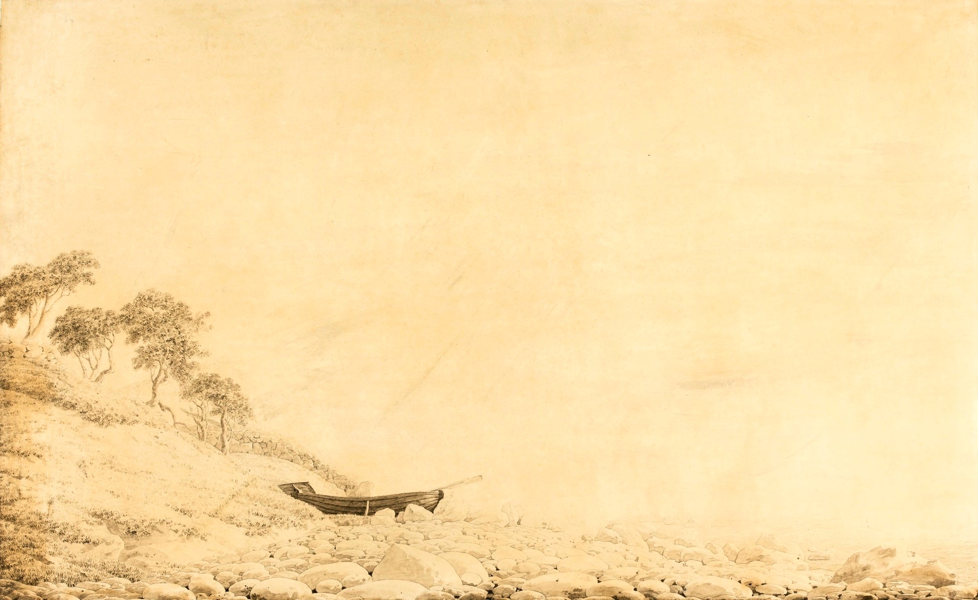 View towards Arkona, Rügen, vintage artwork by Caspar David Friedrich, 12x8" (A4) Poster