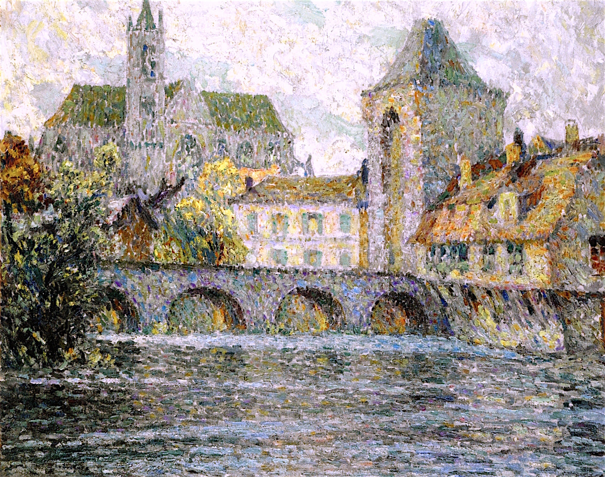 The Church and the Bridge by Henri Le Sidaner,A3(16x12")Poster