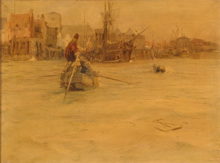 Harbor Scene by Wilhelm Schreuer,A3(16x12")Poster