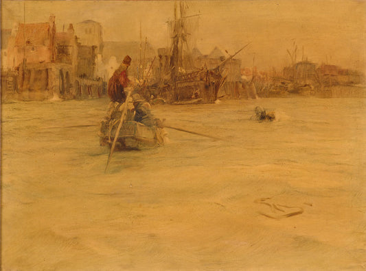 Harbor Scene by Wilhelm Schreuer,A3(16x12")Poster