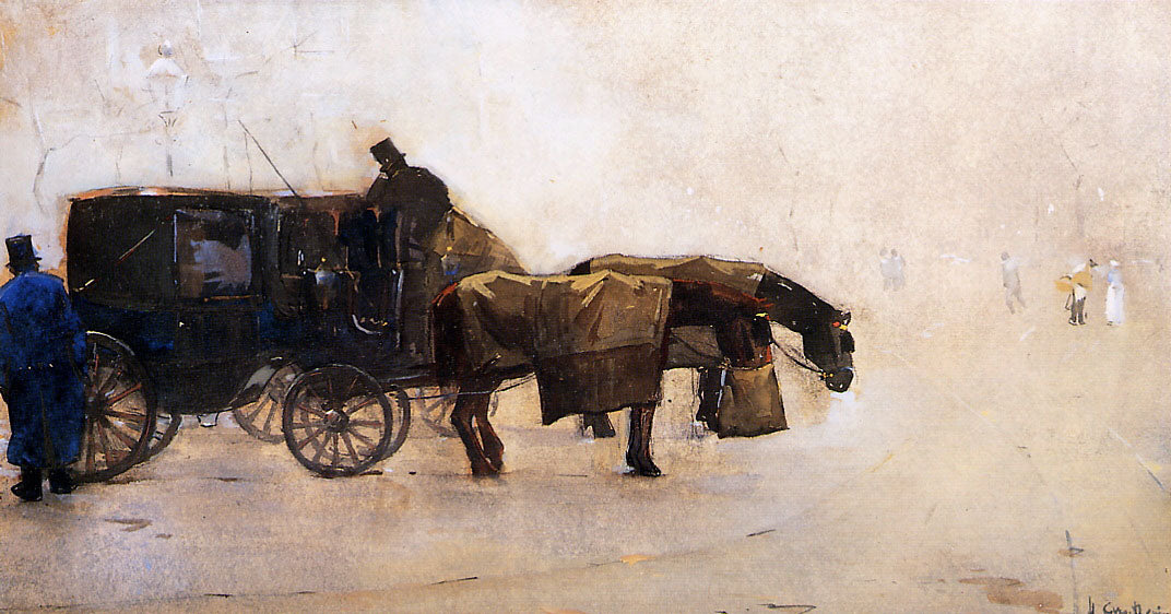 Coaches In The Winter Cold by Floris Arntzenius,A3(16x12")Poster