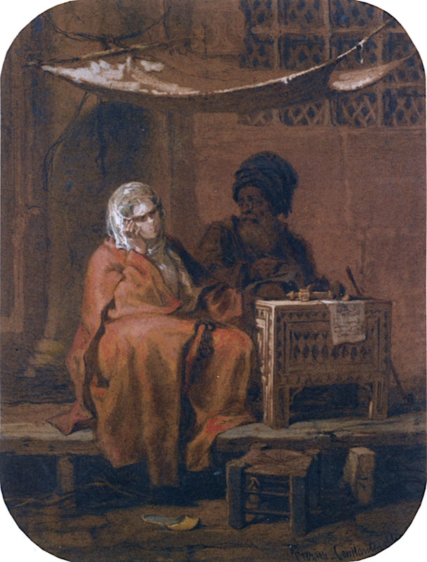 The Scribe, vintage artwork by Count Amadeo Preziosi, A3 (16x12") Poster Print