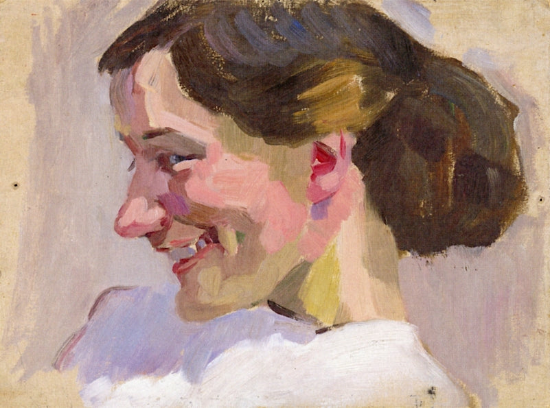 Portrait of Lotte Burk on Sylt by Anita Rée,16x12(A3) Poster