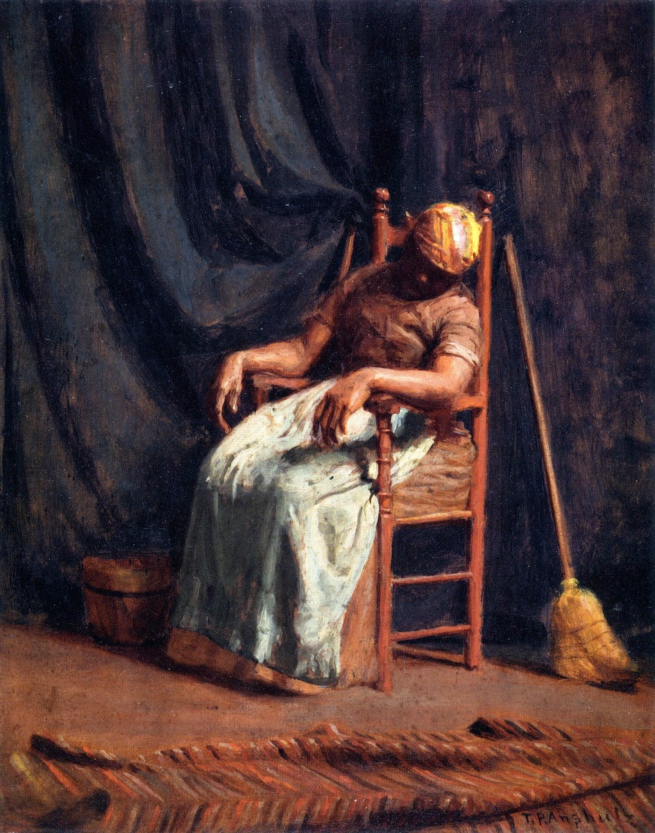 Aunt Hannah, vintage artwork by Thomas P. Anshutz, 12x8" (A4) Poster