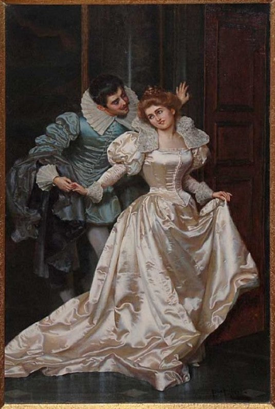 Man and Woman Dancing, vintage artwork by Pio Ricci, 12x8" (A4) Poster