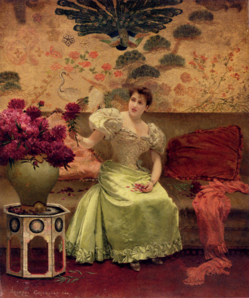An Elegant Arrangement, vintage artwork by Georges Croegaert, 12x8" (A4) Poster