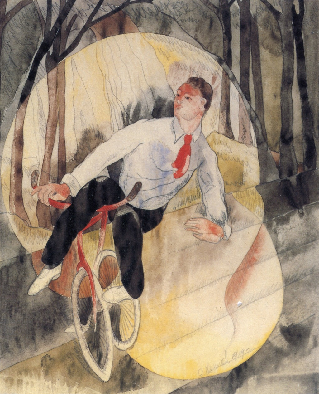 In Vaudeville, the Bicycle Rider by Charles Demuth,16x12(A3) Poster