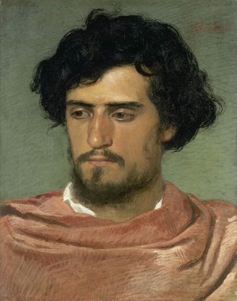 Head of a Roman, vintage artwork by Arnold Böcklin, 12x8" (A4) Poster
