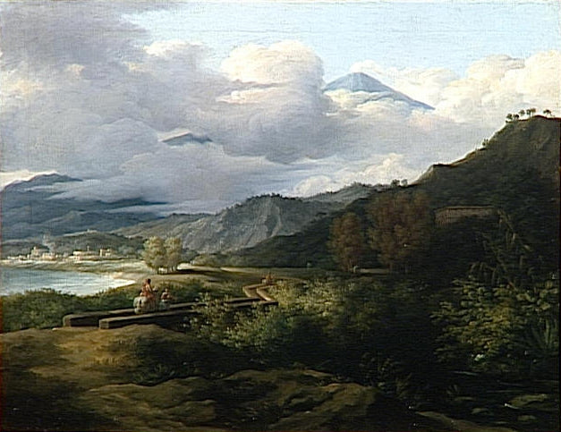 Landscape near Naples, vintage artwork by Achille-Etna Michallon, A3 (16x12") Poster Print