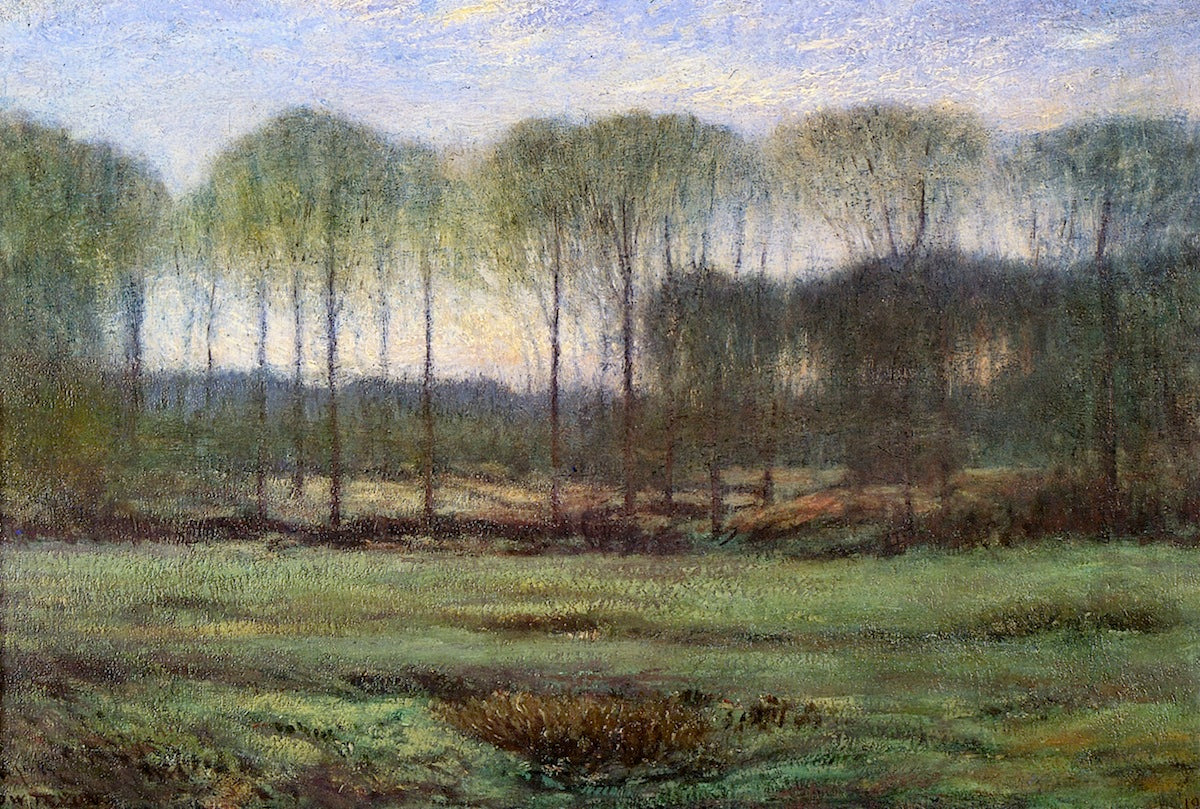 Early Dawn, vintage artwork by Dwight W. Tryon, 12x8" (A4) Poster