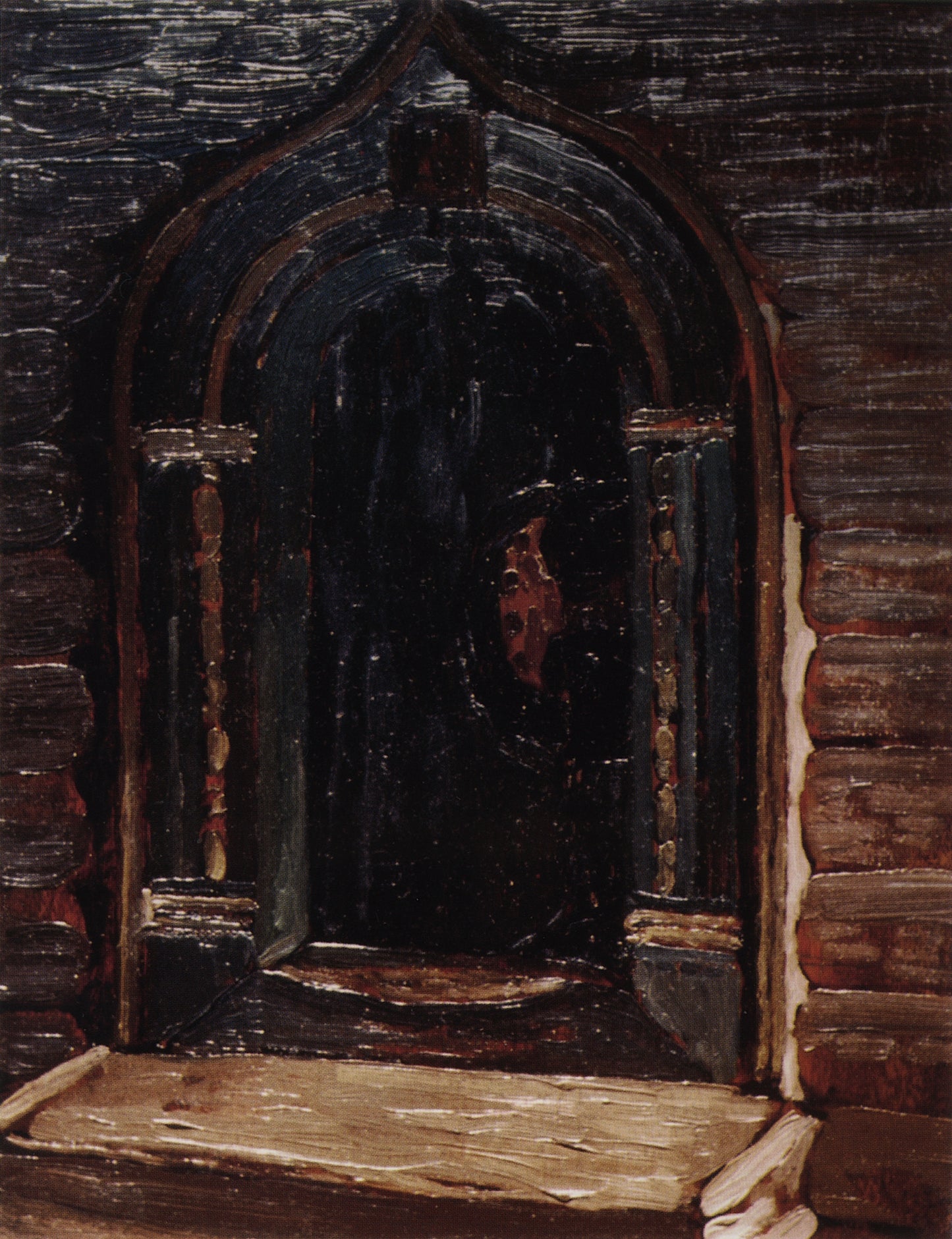 The Church Door by Nicholas Roerich,16x12(A3) Poster