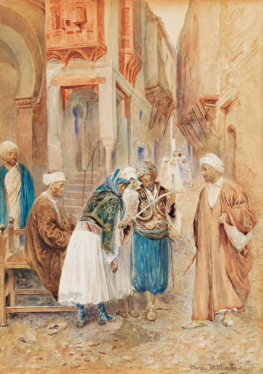 Sword master, vintage artwork by Maria Martinetti, 12x8" (A4) Poster
