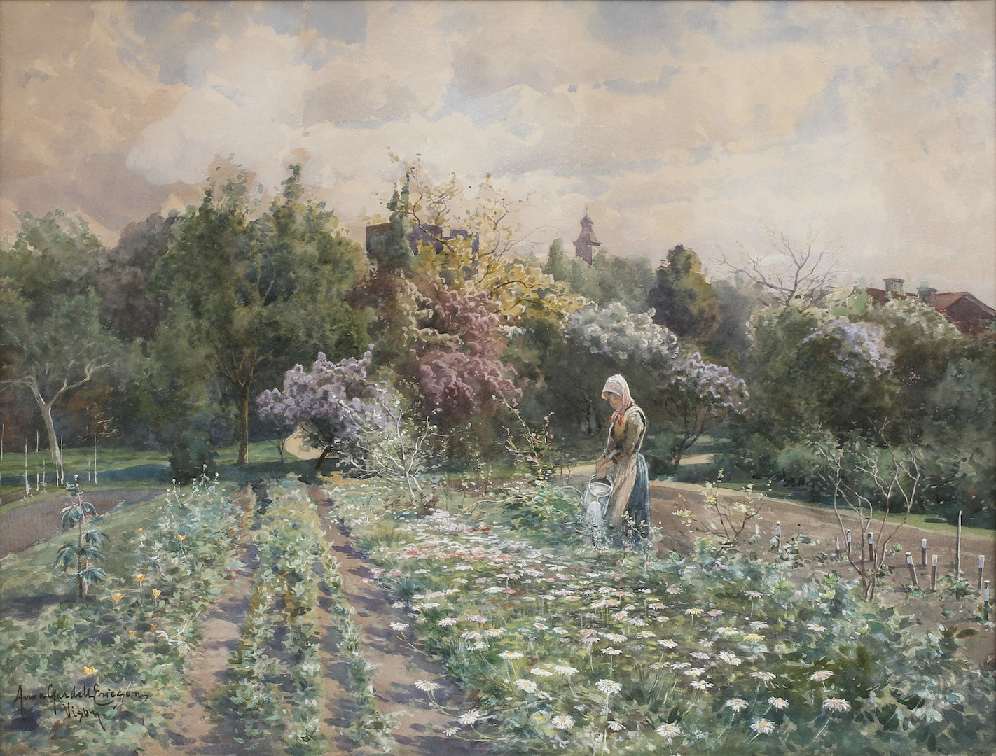 Flower Field at Visby by Anna Gardell-Ericson,A3(16x12")Poster