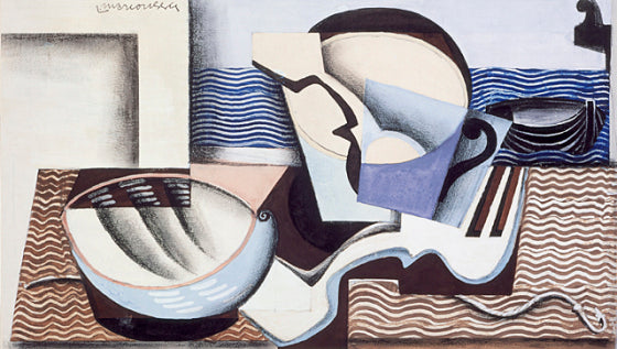 Still Life with Pail and Scoop, vintage artwork by Louis Marcoussis, 12x8" (A4) Poster