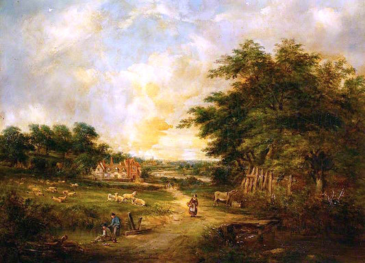 Old Gippeswyck Hall, Suffolk, vintage artwork by Robert Burrows, A3 (16x12") Poster Print