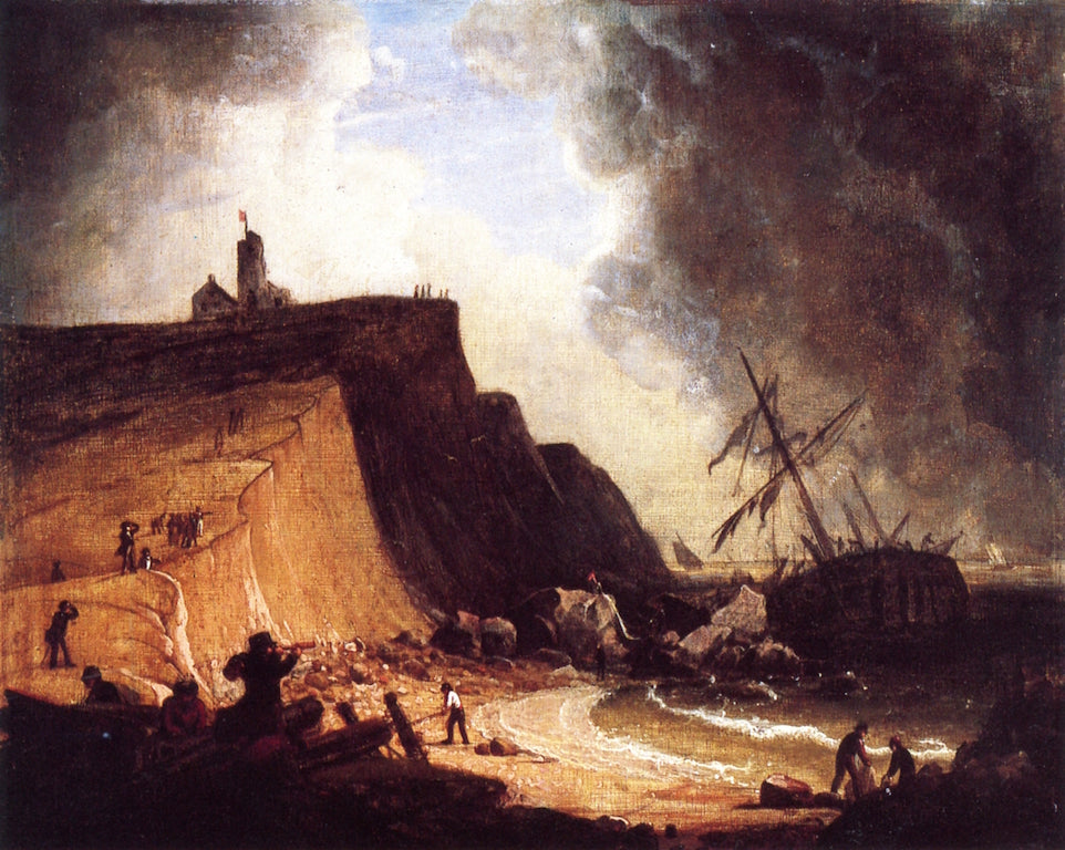 Shipwreck off Cap Cod, vintage artwork by Robert Salmon, 12x8" (A4) Poster