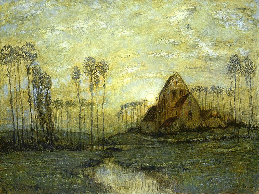 An Old Church At Montreuil, vintage artwork by Henry Golden Dearth, 12x8" (A4) Poster