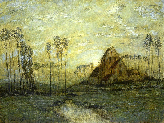 An Old Church At Montreuil, vintage artwork by Henry Golden Dearth, 12x8" (A4) Poster