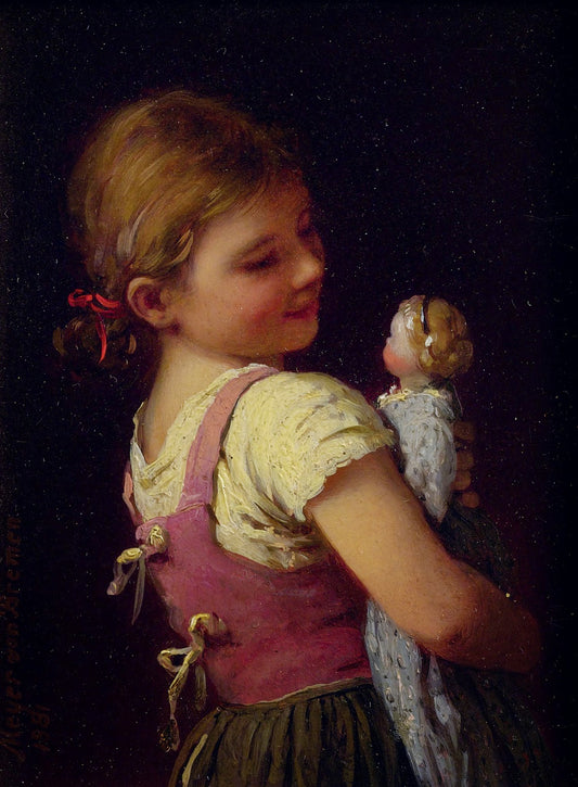 Gretchen's Favourite, vintage artwork by Johann Georg Meyer von Bremen, A3 (16x12") Poster Print