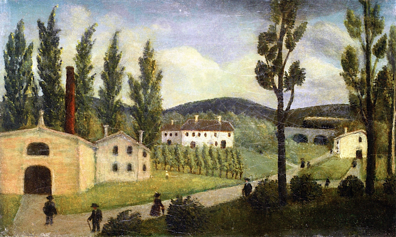 Landscape with Strollers by Henri Rousseau,A3(16x12")Poster