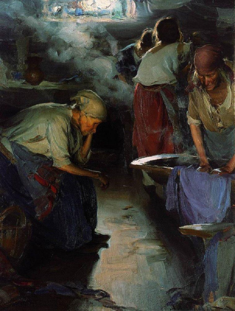 The Laundresses by Abram Efimovich Arkhipov,A3(16x12")Poster
