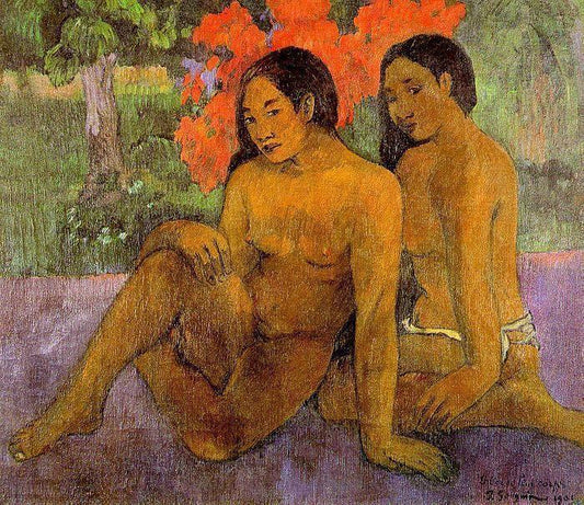 And the Gold of Their Bodies, vintage artwork by Paul Gauguin, 12x8" (A4) Poster
