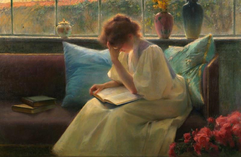 Thoughtful Reader by Frantisek (Franz) Dvorak,A3(16x12")Poster